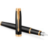 Набор PARKER IM CORE GIFT 20 BLACK перьевая ручка с позолотой и чехол 2122002